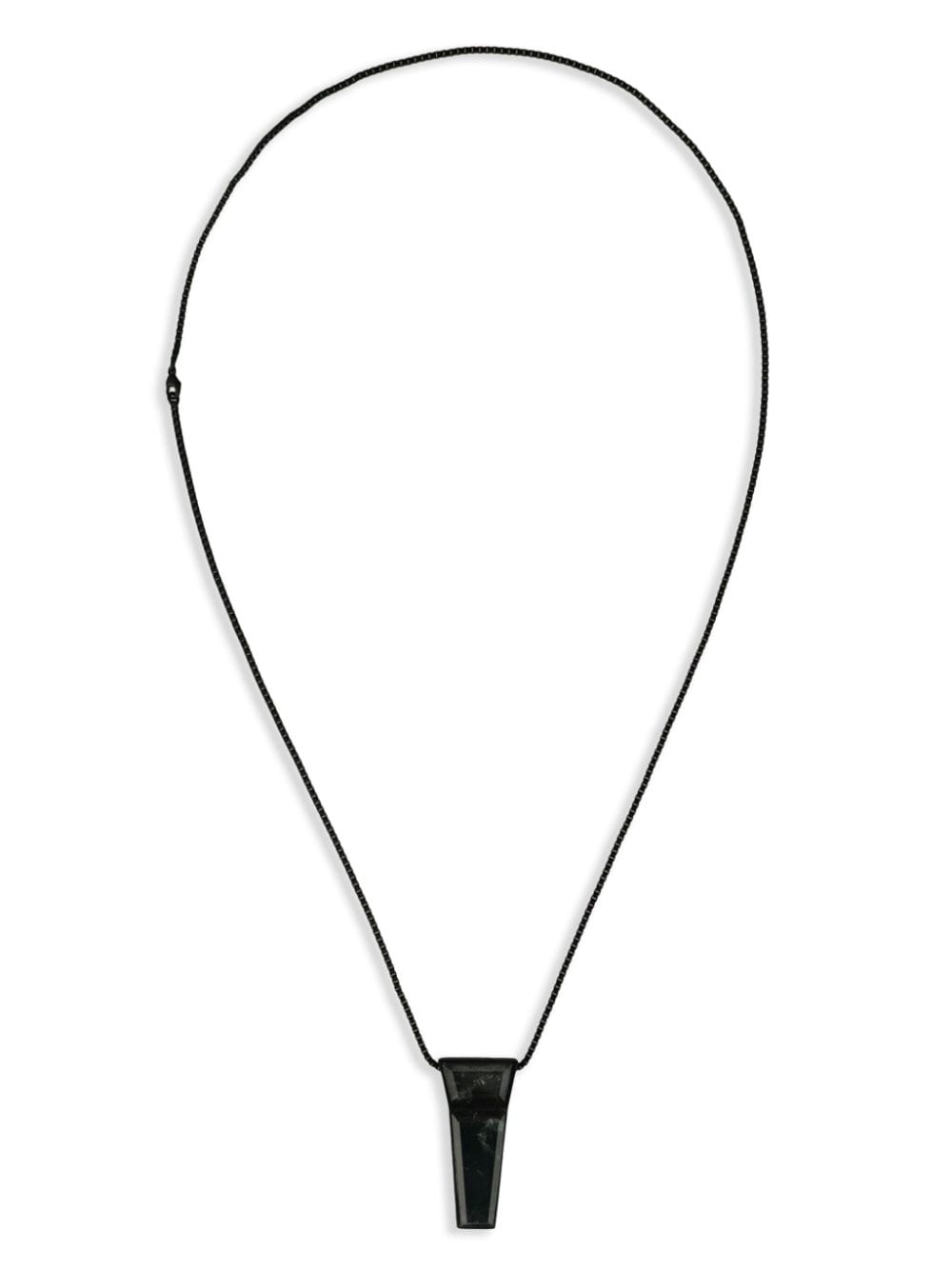 Rick Owens Crystal Trunk charm necklace - Black von Rick Owens