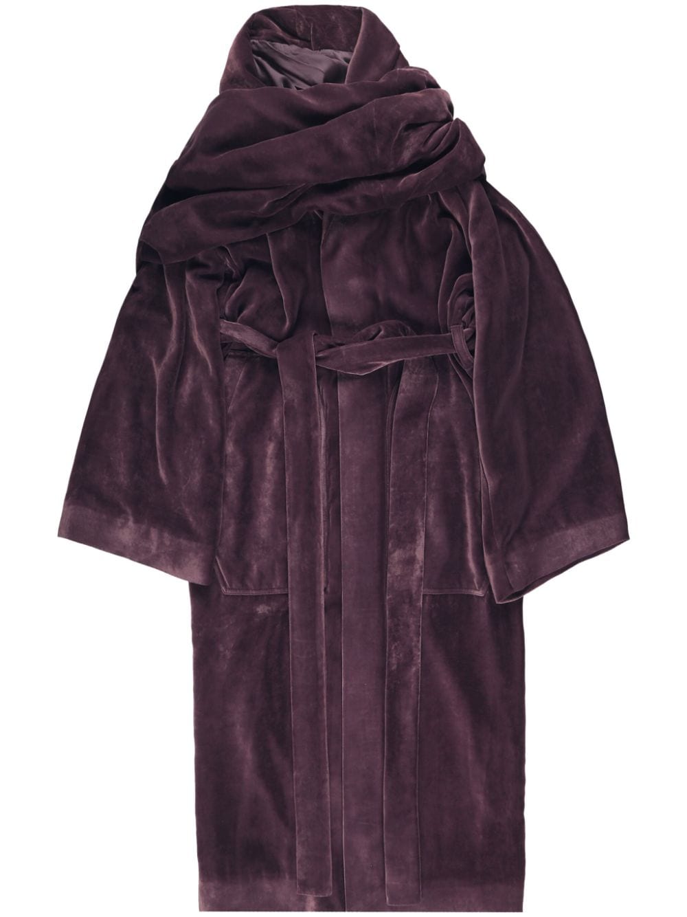 Rick Owens Dagger velvet-finish robe - Red von Rick Owens