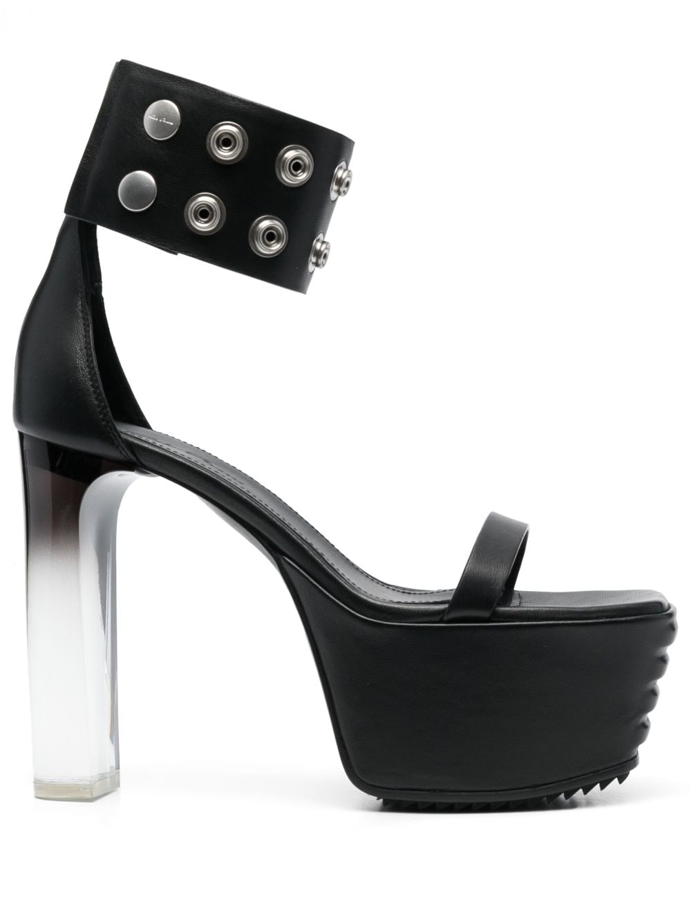 Rick Owens Edfu 135mm studded platform sandals - Black von Rick Owens