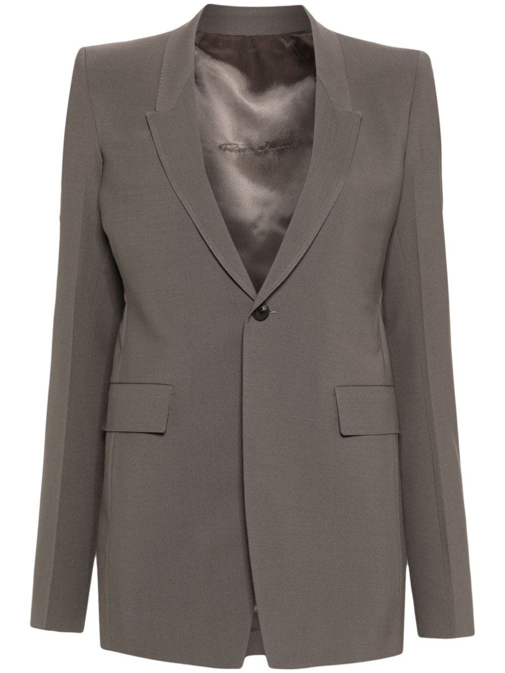 Rick Owens Extreme single-breasted blazer - Grey von Rick Owens