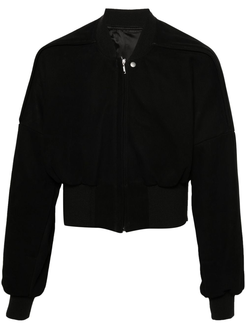 Rick Owens Flight leather cropped jacket - Black von Rick Owens