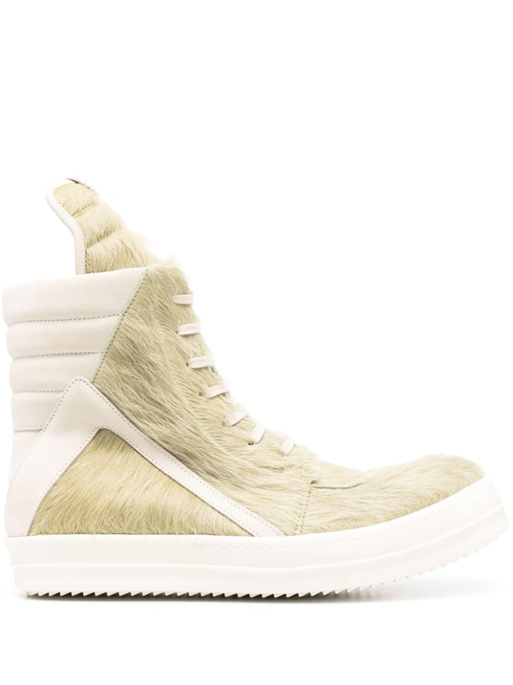 Rick Owens Geobasket shearling leather sneakers - Green von Rick Owens