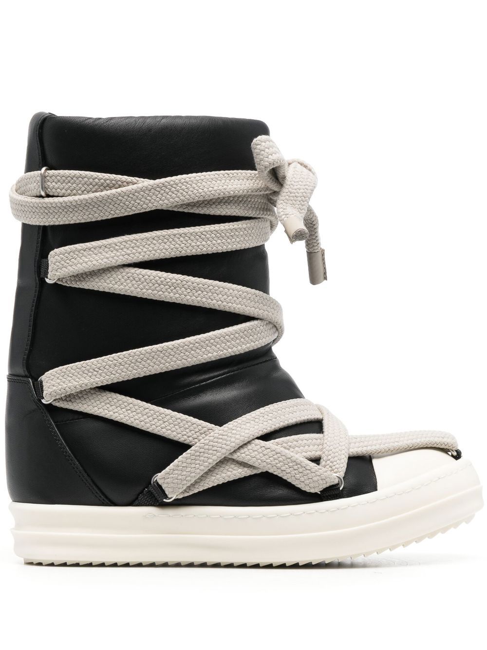 Rick Owens Jumbo Puffer mega-laced sneaker boots - Black von Rick Owens