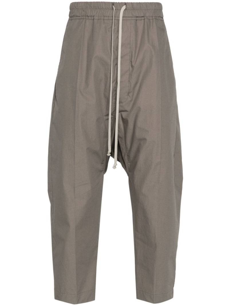 Rick Owens Lido drop-crotch cropped trousers - Grey von Rick Owens