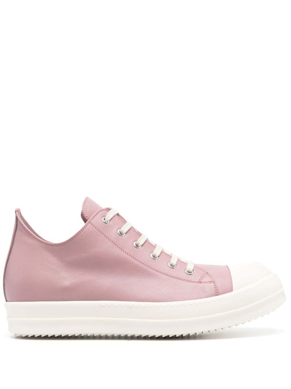 Rick Owens Lido leather low-top sneakers - Pink von Rick Owens