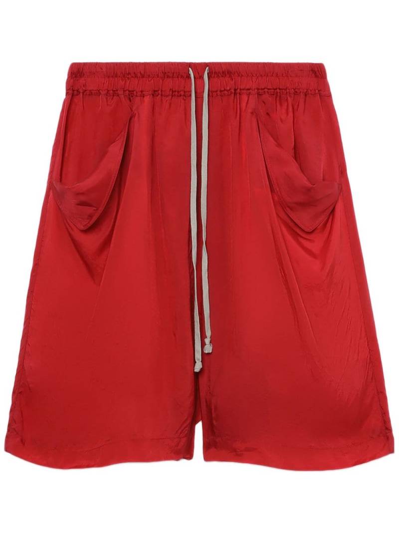 Rick Owens Lido pocket-detail drawstring shorts - Red von Rick Owens