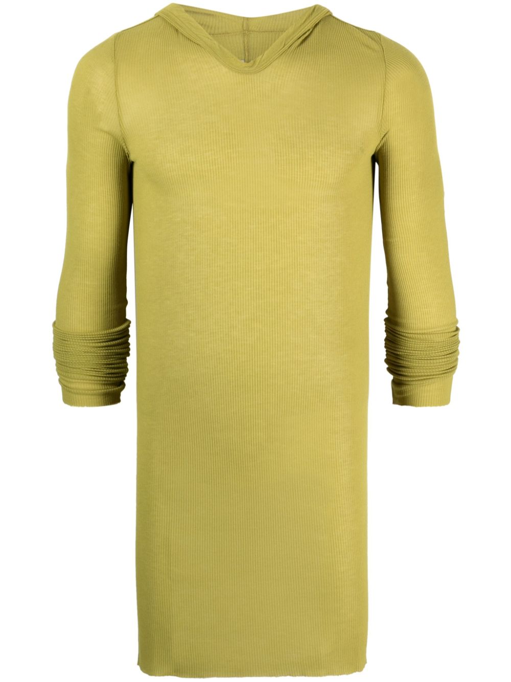 Rick Owens Luxor hooded ribbed T-shirt - Green von Rick Owens