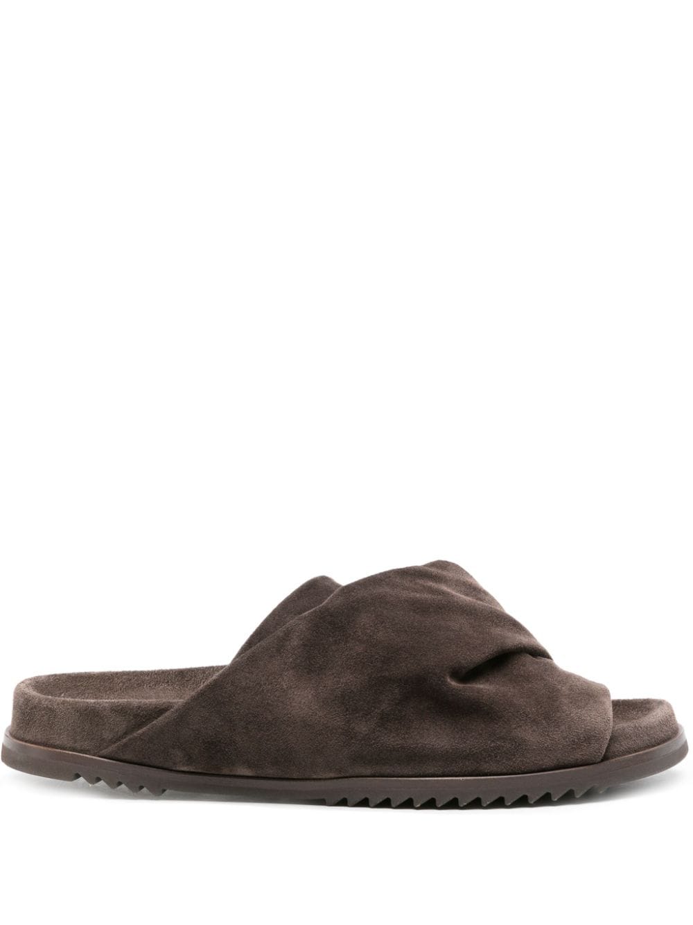 Rick Owens Mobius Granola suede slides - Brown von Rick Owens