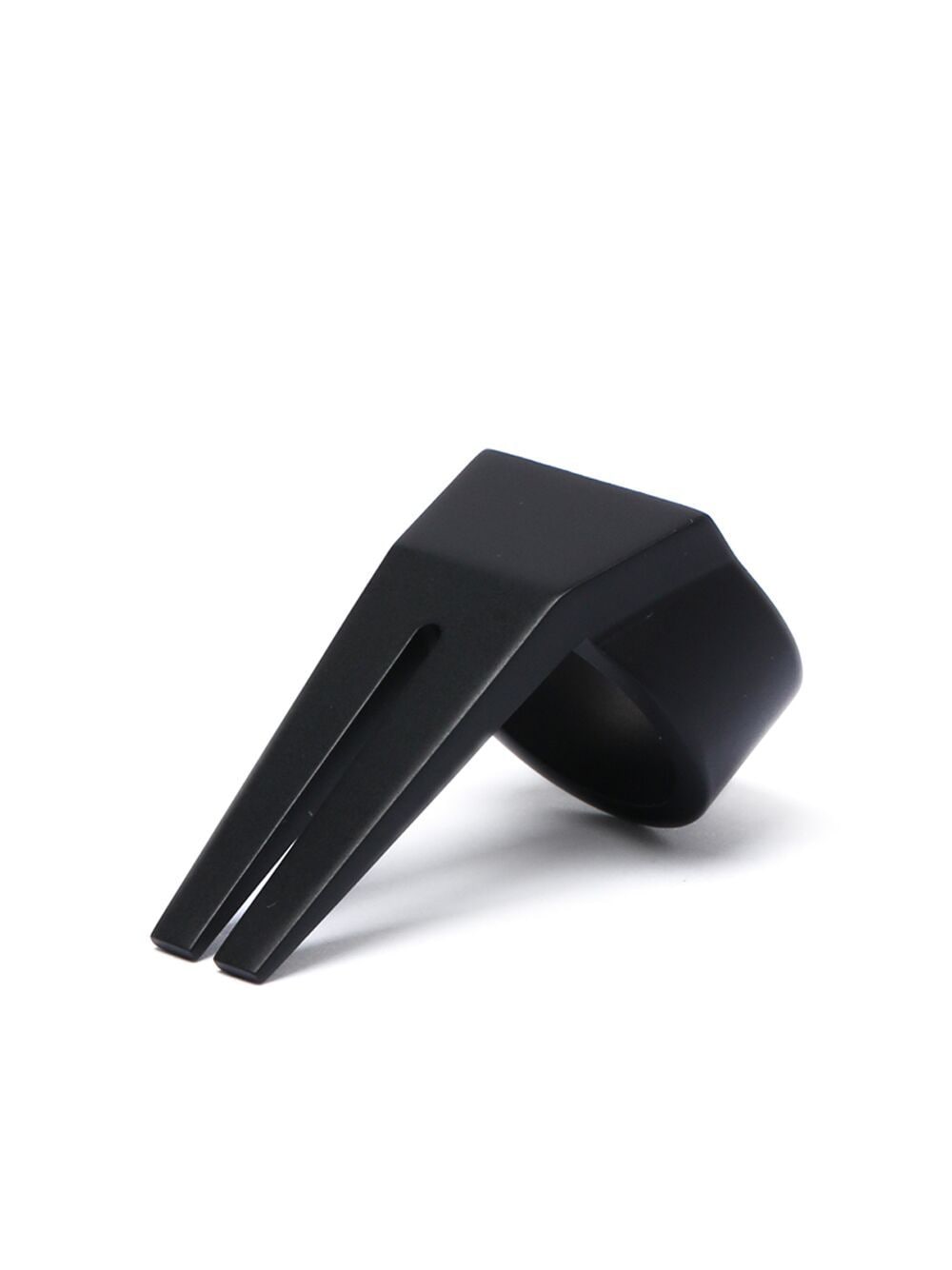 Rick Owens Open Trunk matte-finish ring - Black von Rick Owens