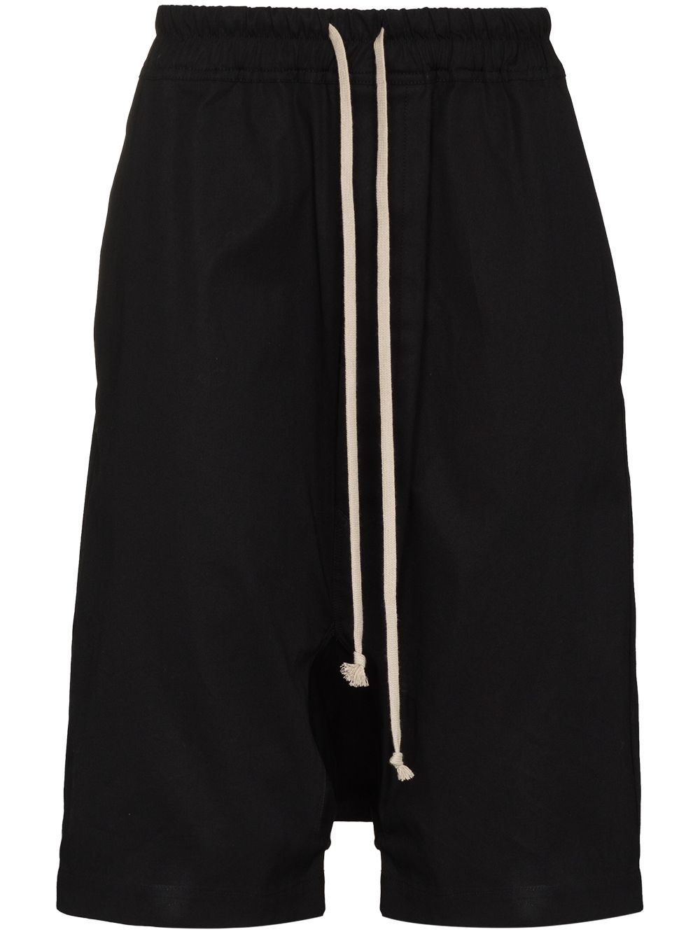 Rick Owens Pod drop-crotch track shorts - Black von Rick Owens