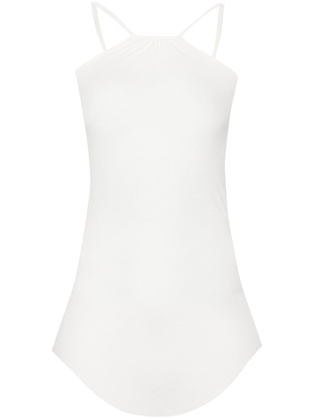 Rick Owens Scorpio ribbed-knit tank top - White von Rick Owens