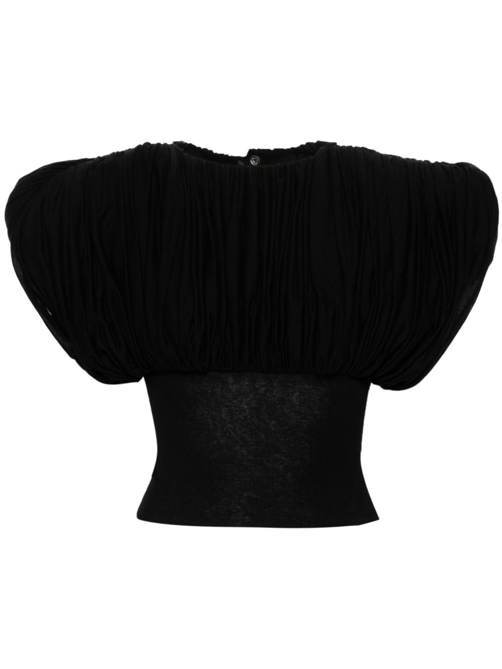 Rick Owens Tatlin wide-shoulders crop top - Black von Rick Owens