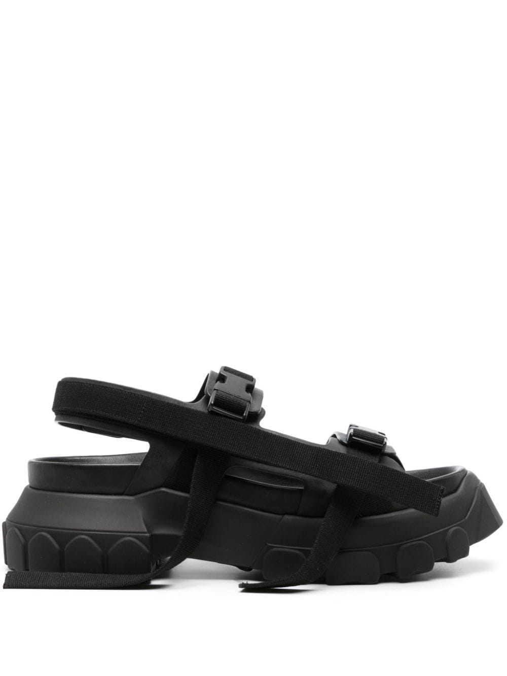 Rick Owens Tractor chunky leather sandals - Black von Rick Owens