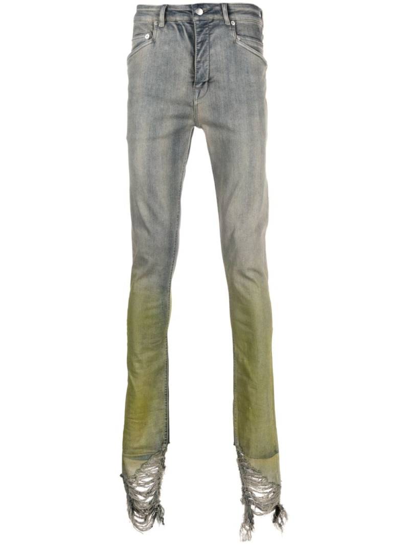 Rick Owens Tyrone Cut sprayed cotton jeans - Green von Rick Owens