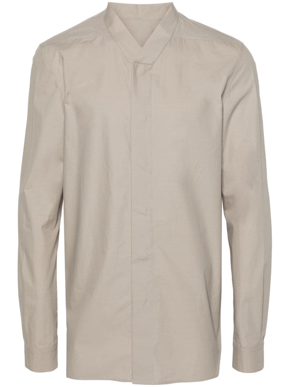 Rick Owens V-neck organic cotton shirt - Grey von Rick Owens