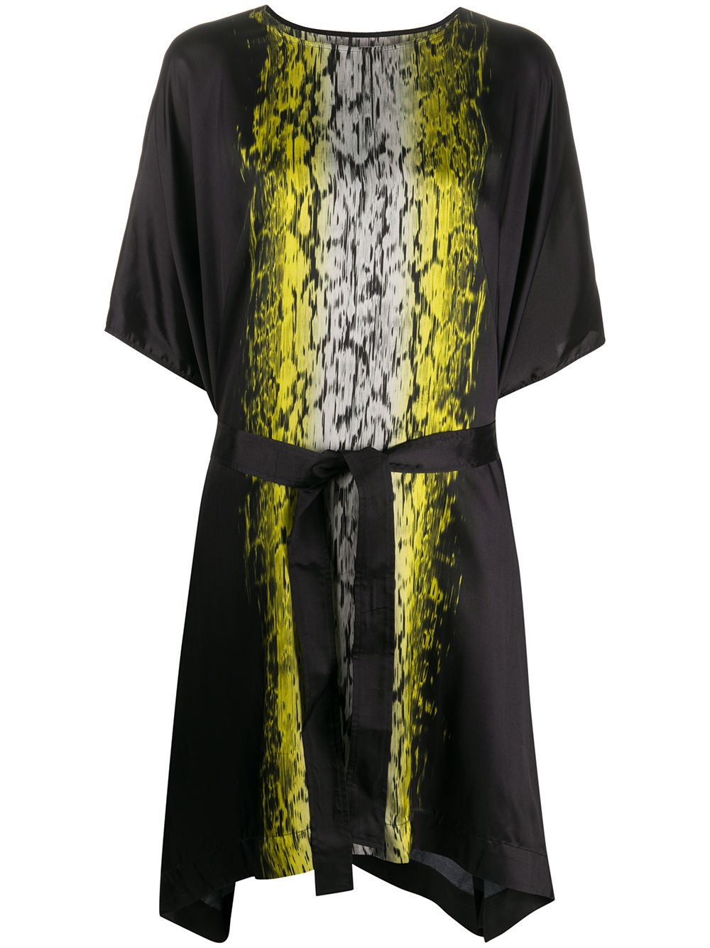 Rick Owens acid print T-shirt midi dress - Black von Rick Owens