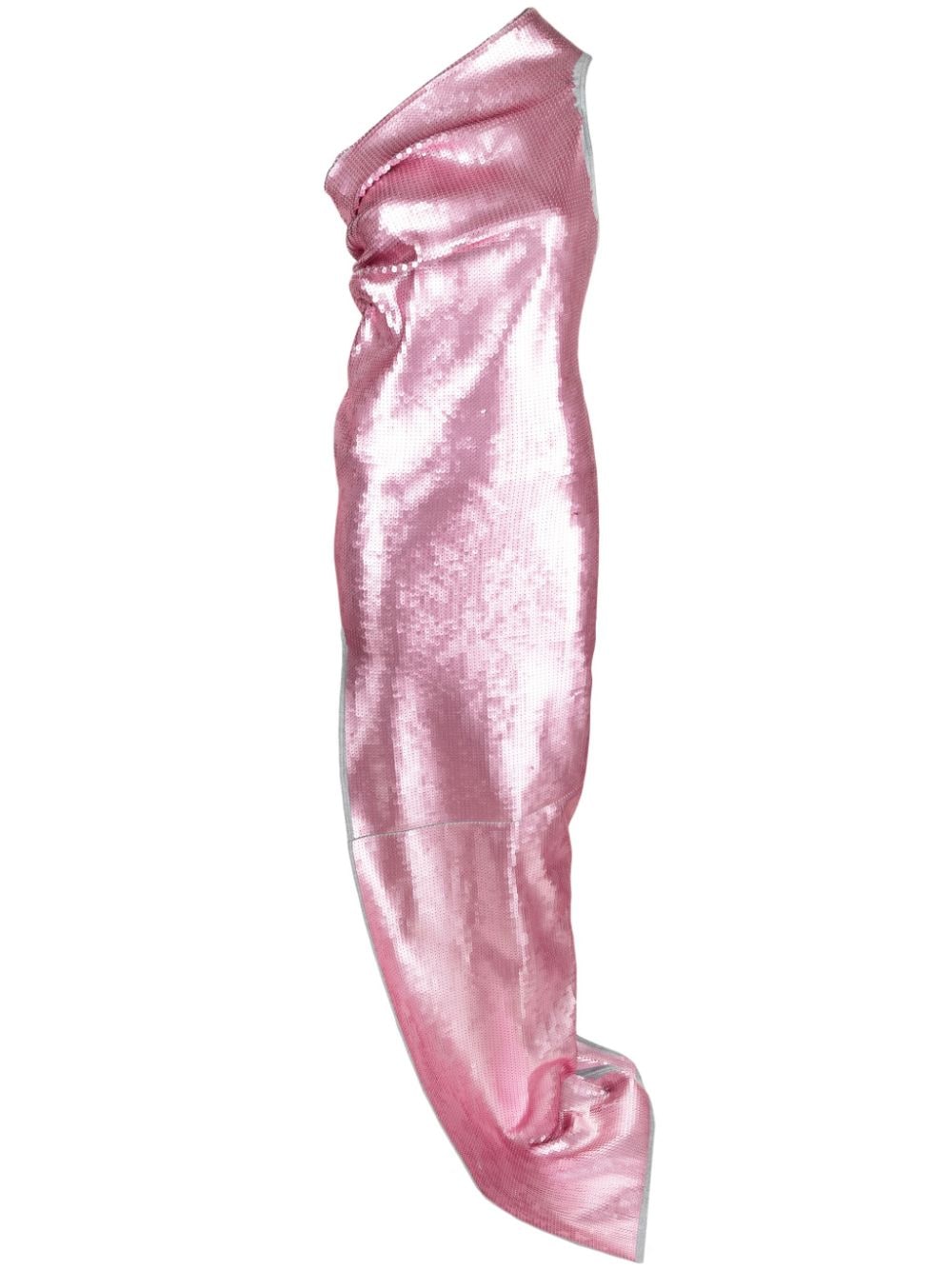 Rick Owens asymmetric sequined maxi dress - Pink von Rick Owens