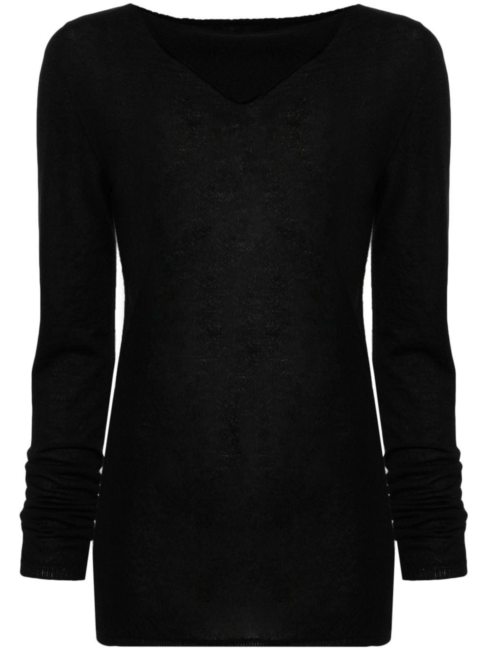 Rick Owens boat-neck cashmere jumper - Black von Rick Owens