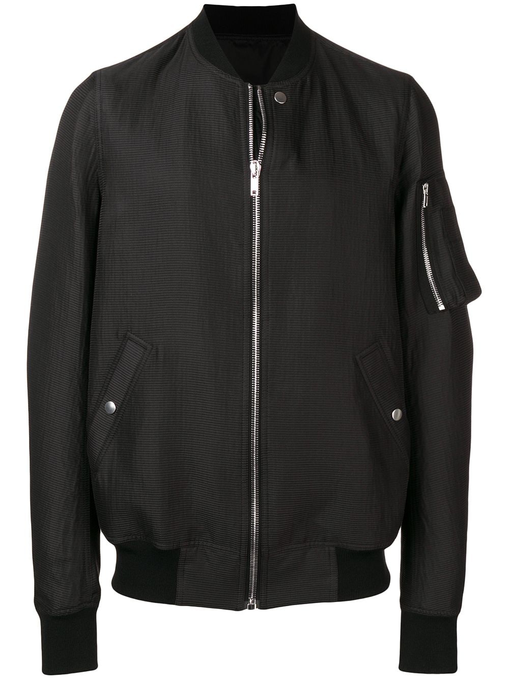 Rick Owens bomber jacket with rib collar - Black von Rick Owens