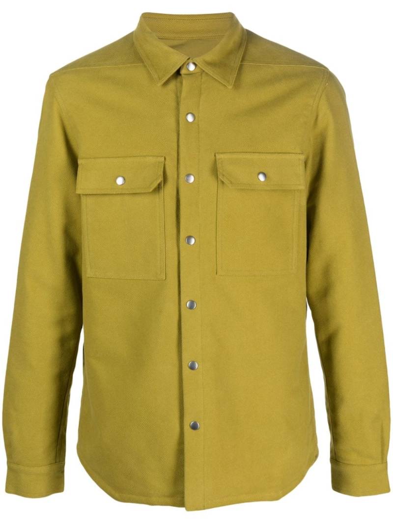 Rick Owens button-up cotton shirt jacket - Green von Rick Owens