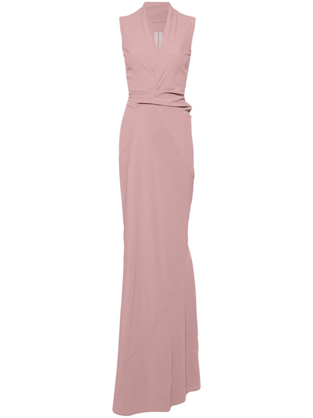 Rick Owens crepe wrap maxi dress - Pink von Rick Owens