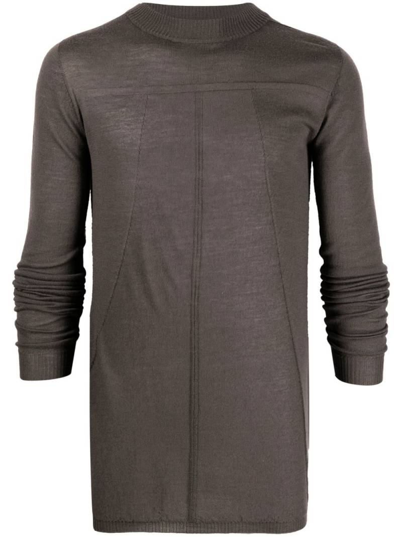 Rick Owens crew neck long-sleeved T-shirt - Brown von Rick Owens