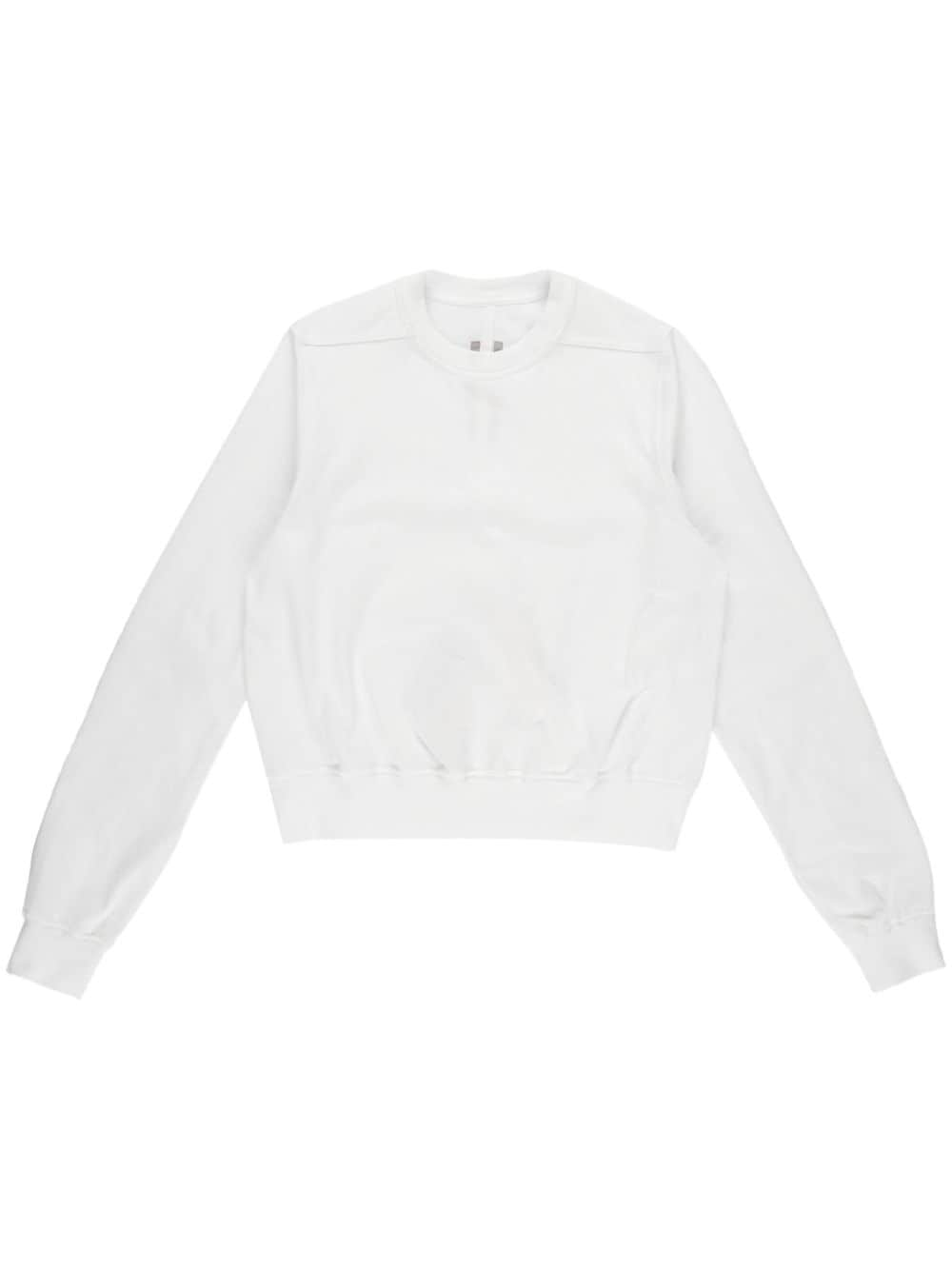 Rick Owens cropped crew-neck sweatshirt - White von Rick Owens