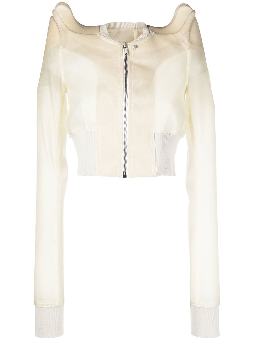 Rick Owens cropped zip-up jacket - Neutrals von Rick Owens