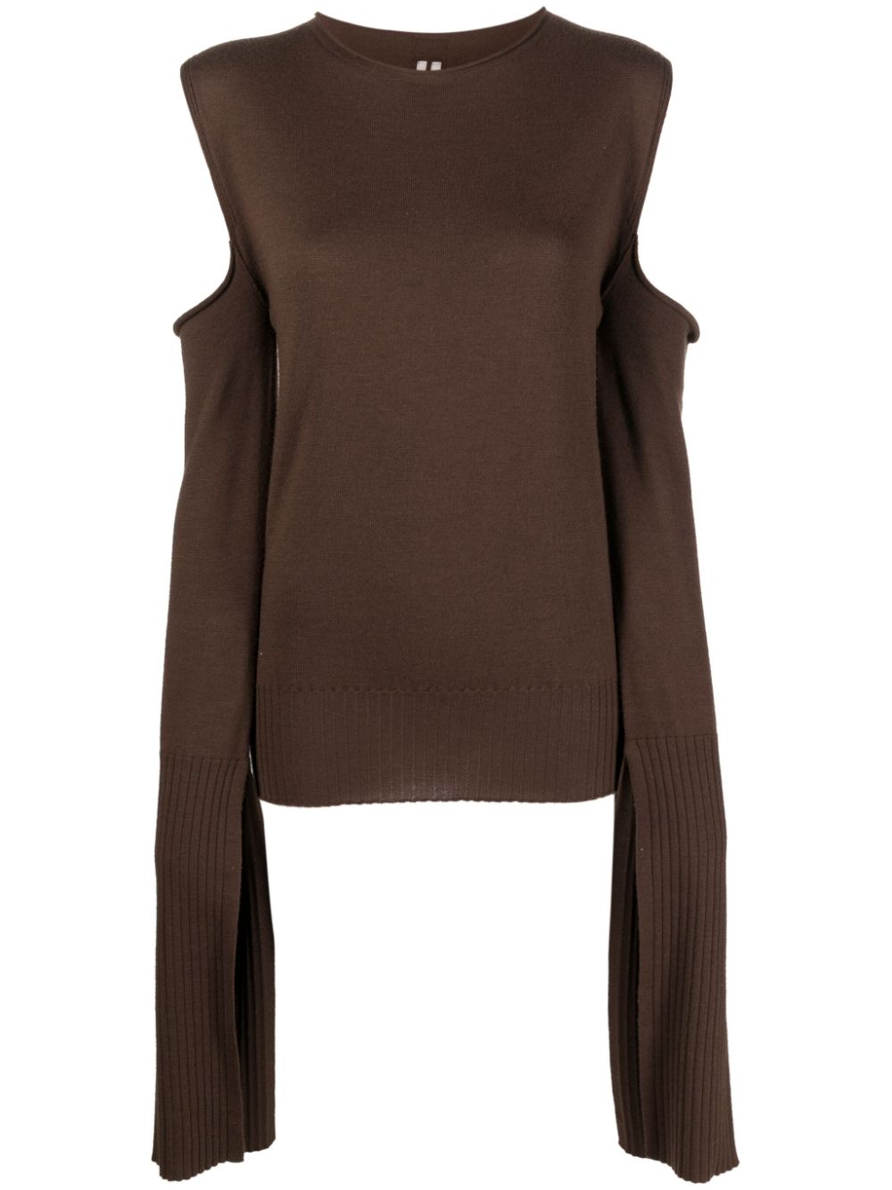 Rick Owens cut-out detailing knitted top - Brown von Rick Owens