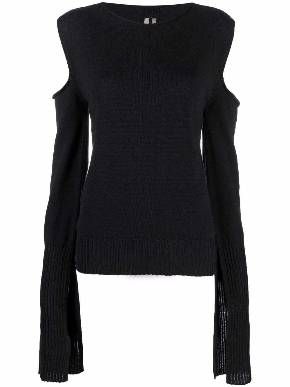 Rick Owens cut-shoulder longsleeved top - Black von Rick Owens