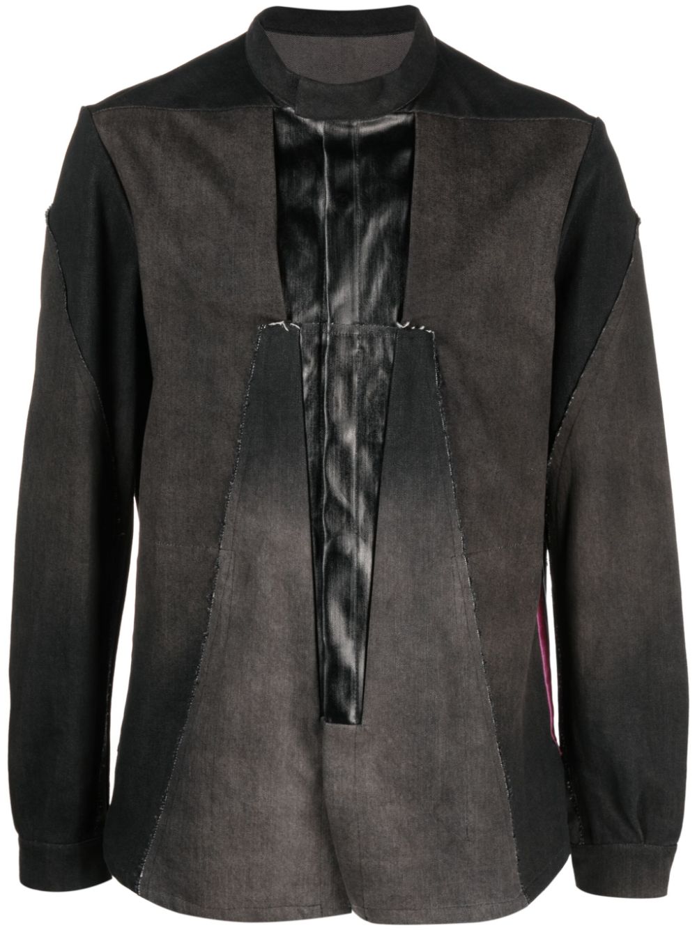 Rick Owens deconstructed panelled denim shirt jacket - Brown von Rick Owens