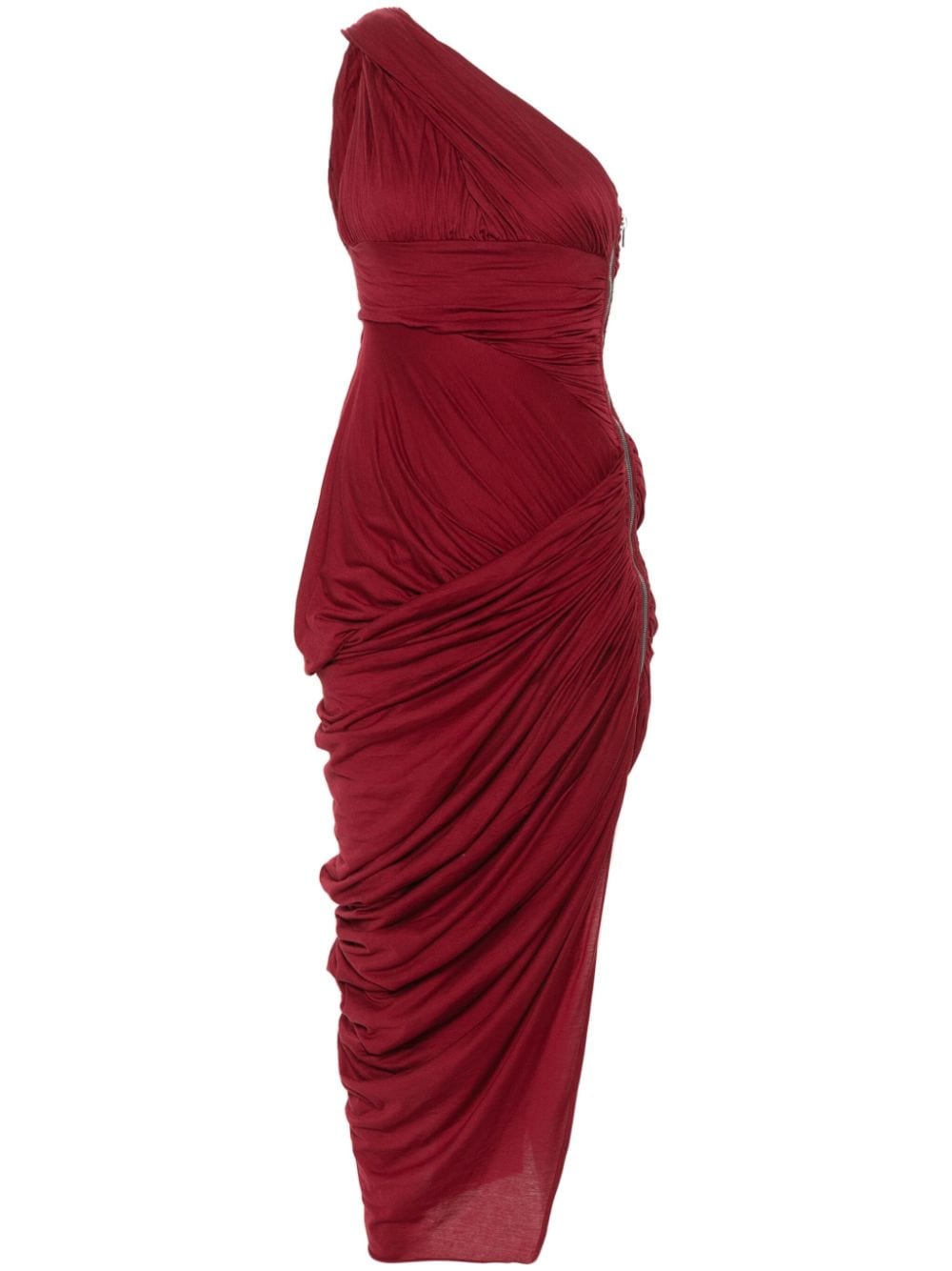 Rick Owens draped midi dress - Red von Rick Owens