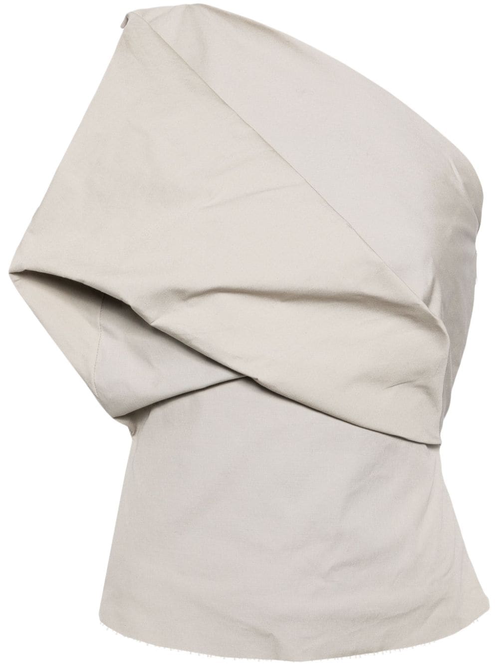 Rick Owens draped one-shoulder top - Neutrals von Rick Owens