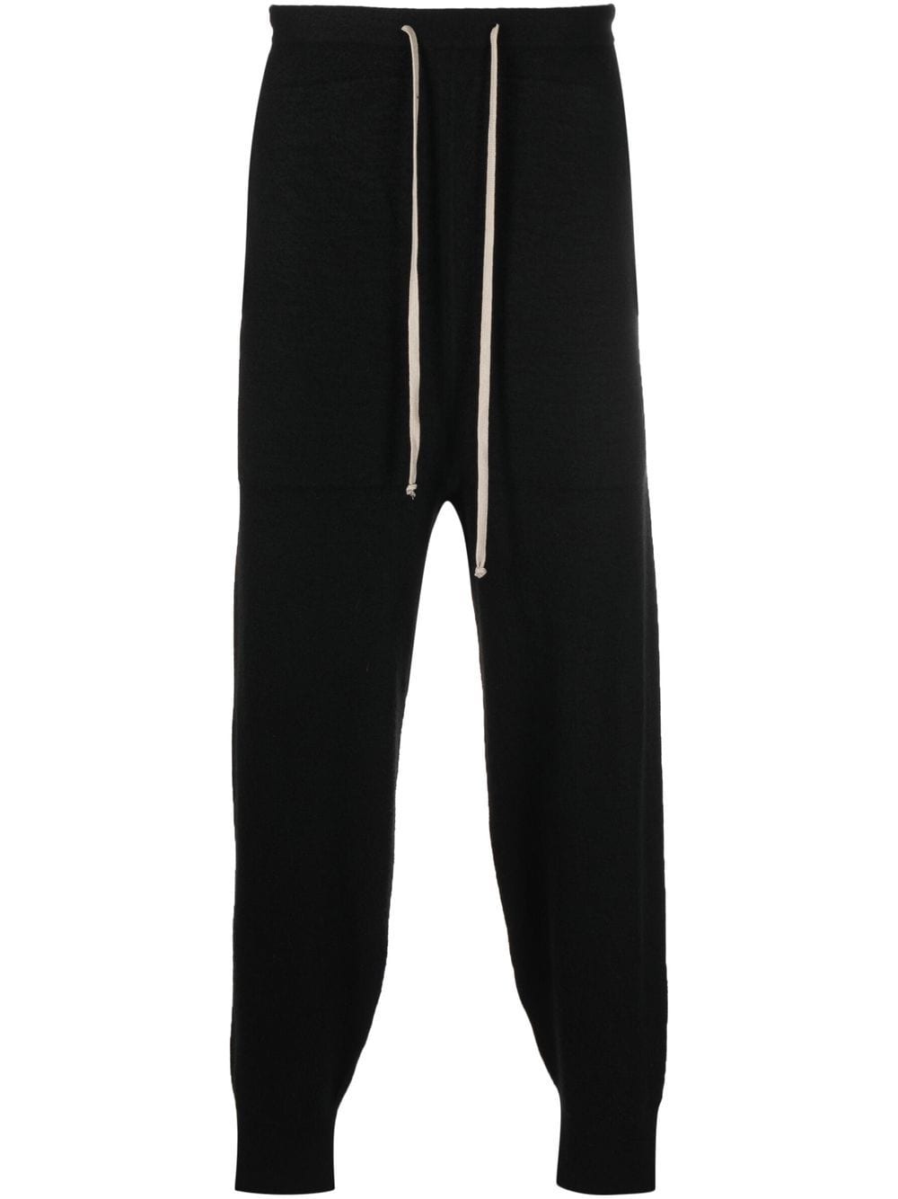 Rick Owens drawstring-waist cashmere track pants - Black von Rick Owens