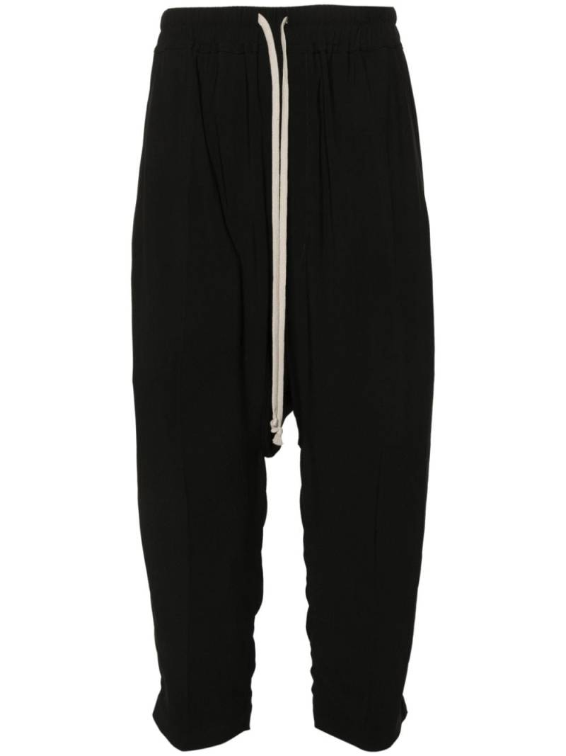 Rick Owens drawstring-waist cropped tousers - Black von Rick Owens