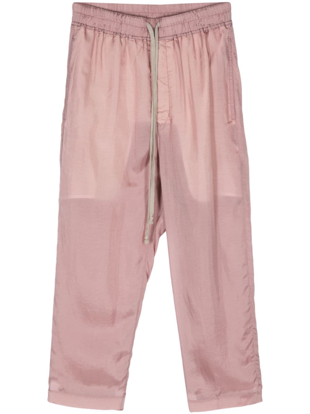Rick Owens drawstring-waist sheer cropped trousers - Pink von Rick Owens