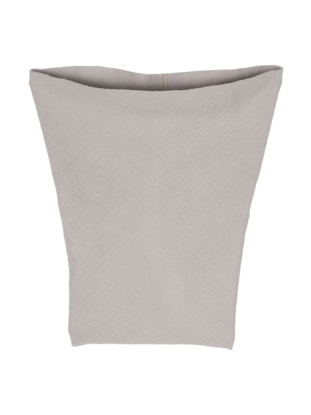 Rick Owens fine-knit virgin wool cowl scarf - Grey von Rick Owens