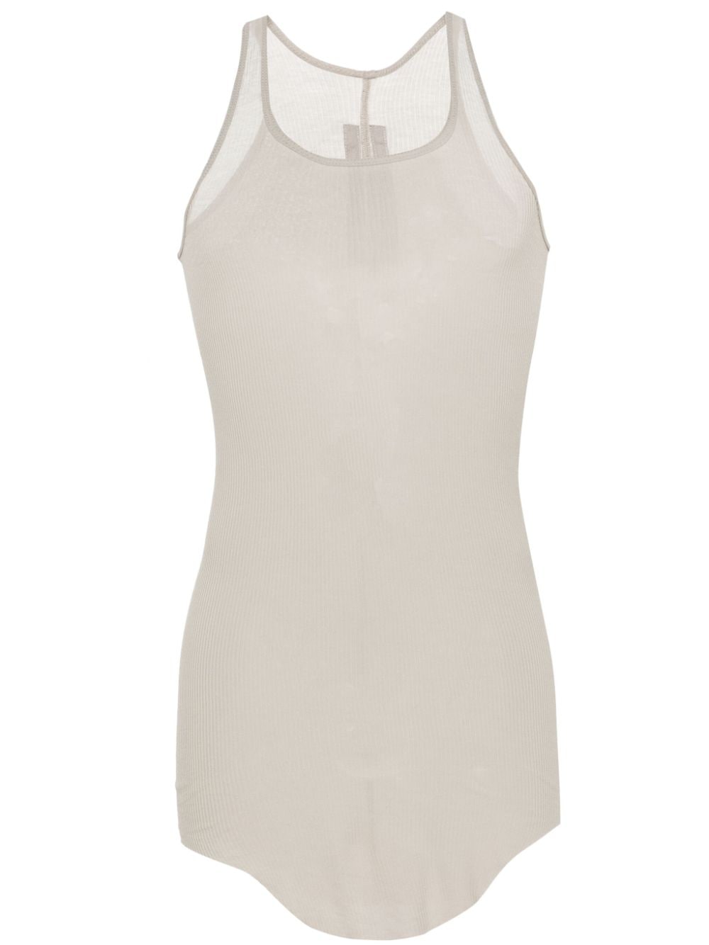 Rick Owens fine-ribbed longline tank top - Grey von Rick Owens