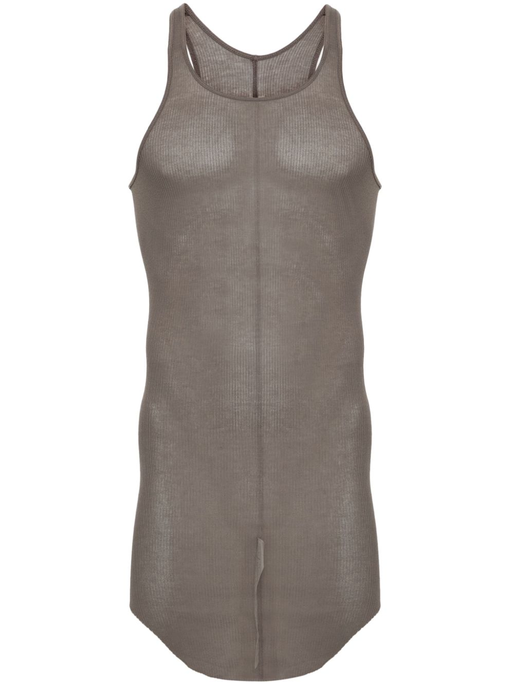 Rick Owens fine-ribbed tank top - Grey von Rick Owens