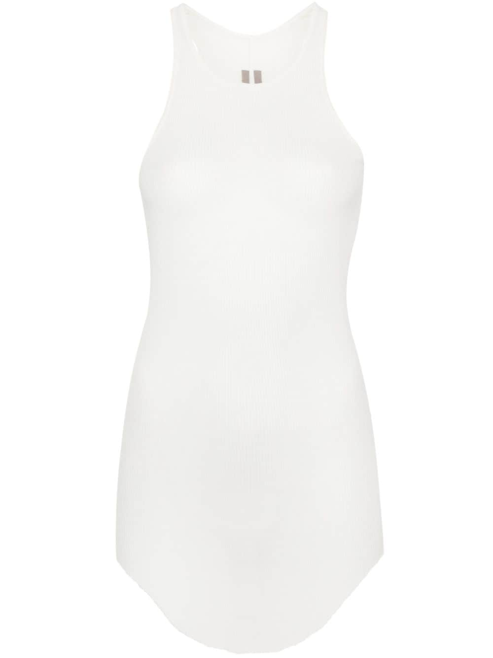 Rick Owens fine-ribbed tank top - White von Rick Owens