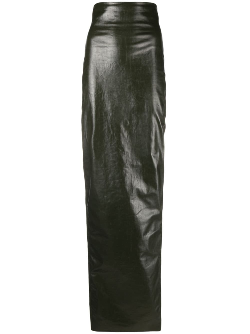 Rick Owens fitted-waist cotton blend maxi skirt - Green von Rick Owens