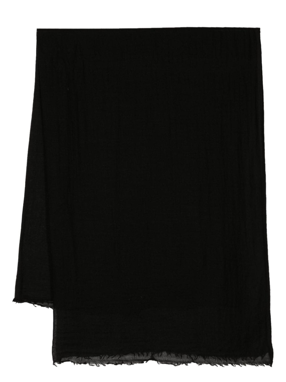 Rick Owens frayed cashmere-blend scarf - Black von Rick Owens