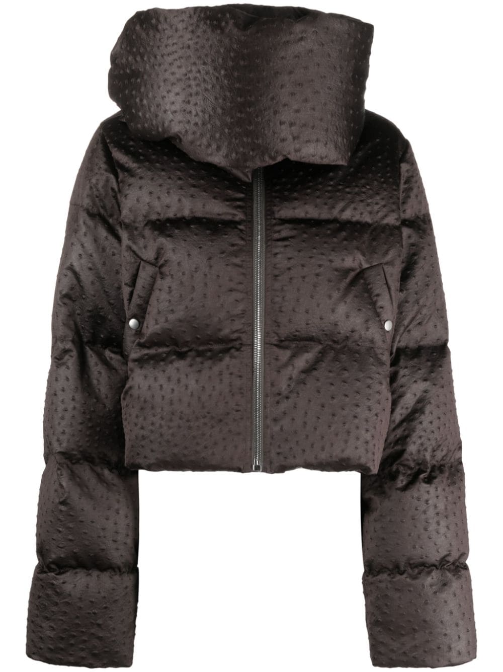 Rick Owens funnel-neck puffer jacket - Brown von Rick Owens