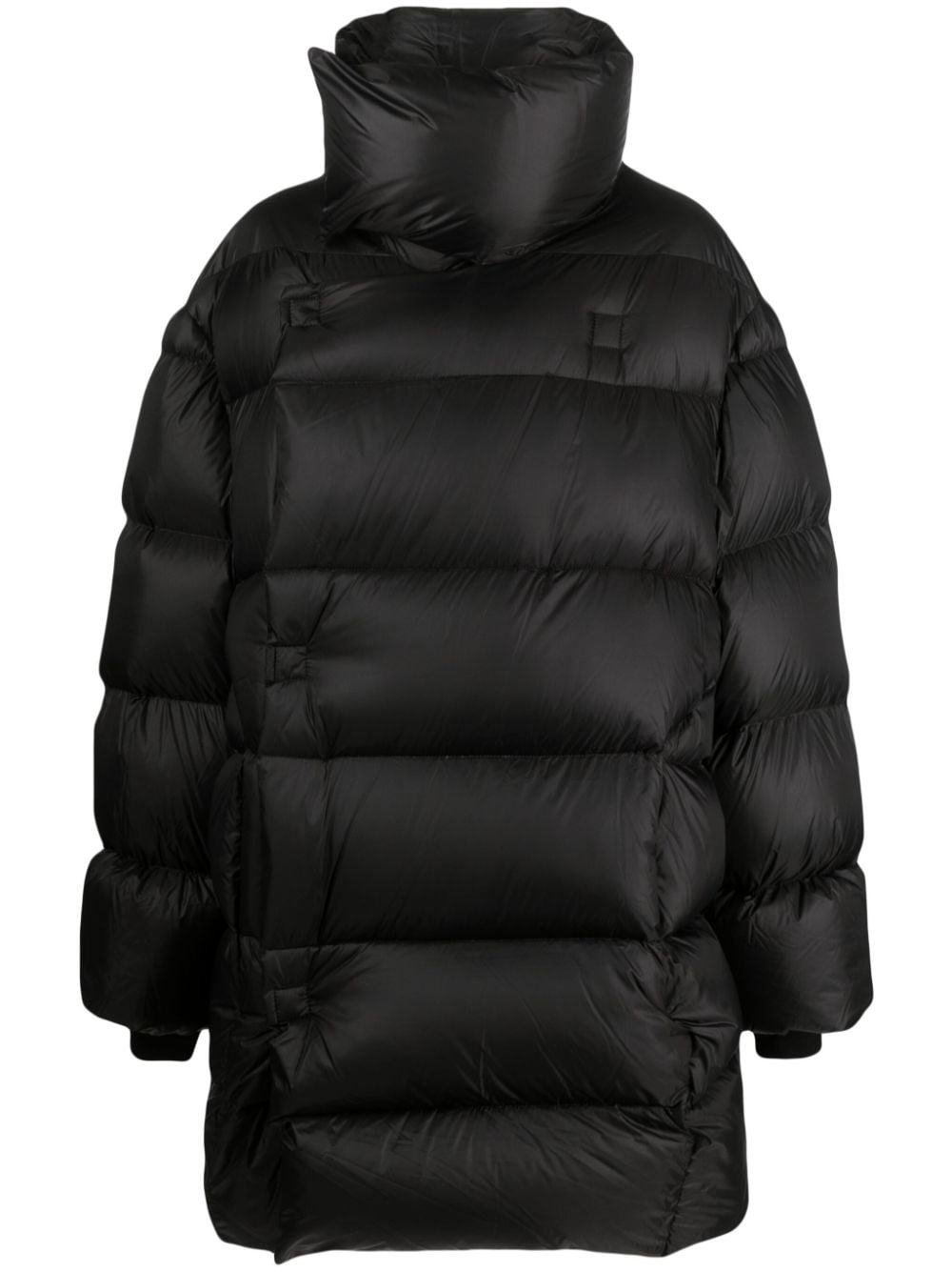 Rick Owens funnel-neck quilted down coat - Black von Rick Owens