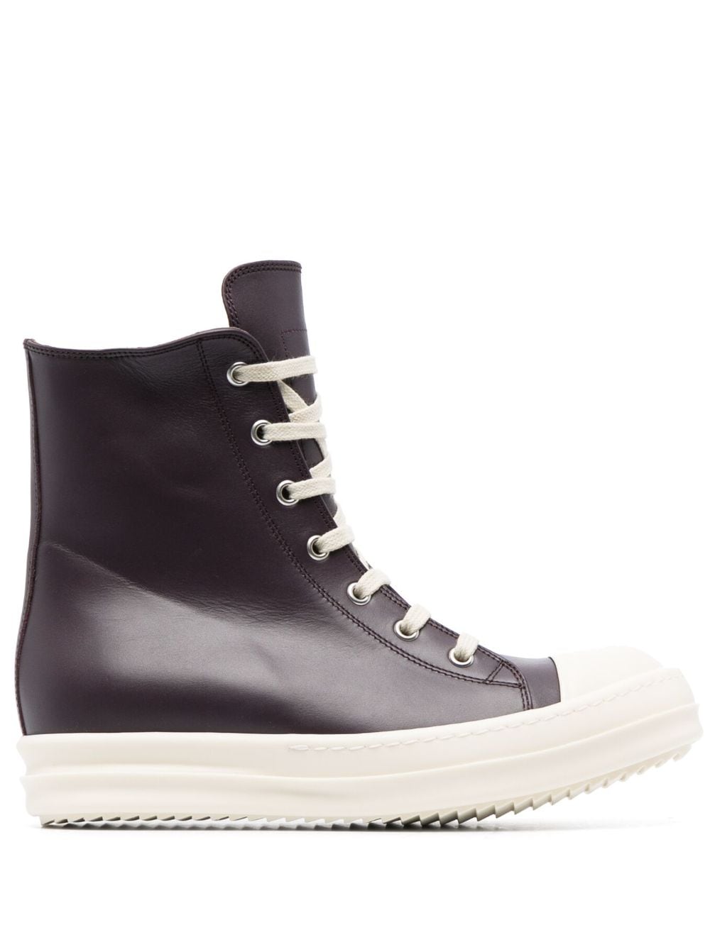 Rick Owens high-top leather sneakers - Purple von Rick Owens