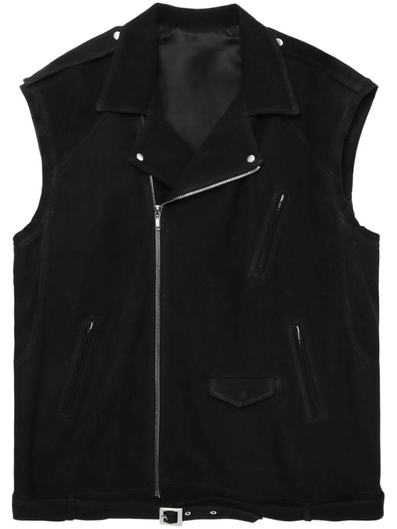 Rick Owens leather biker vest - Black von Rick Owens