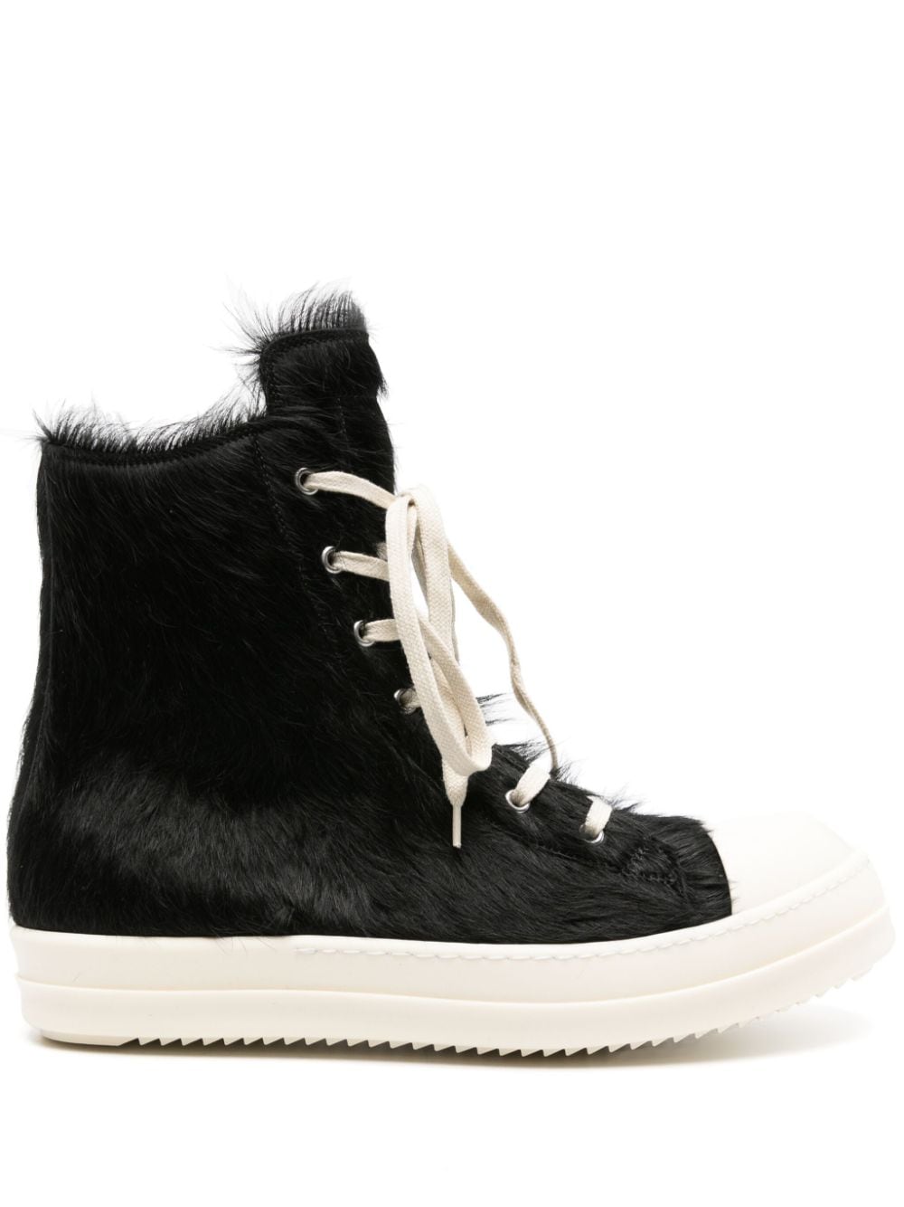 Rick Owens leather high-top sneakers - Black von Rick Owens