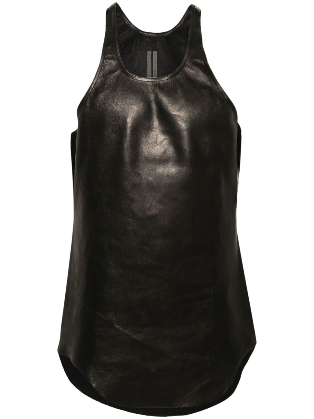 Rick Owens leather tank top - Black von Rick Owens