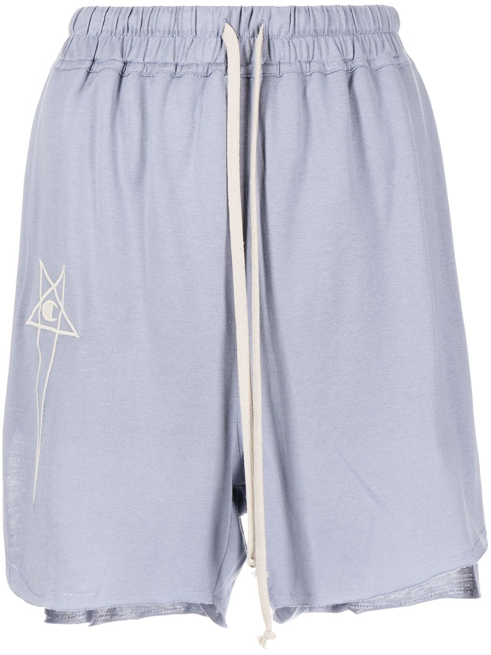 Rick Owens logo-embroidered shorts - Blue von Rick Owens