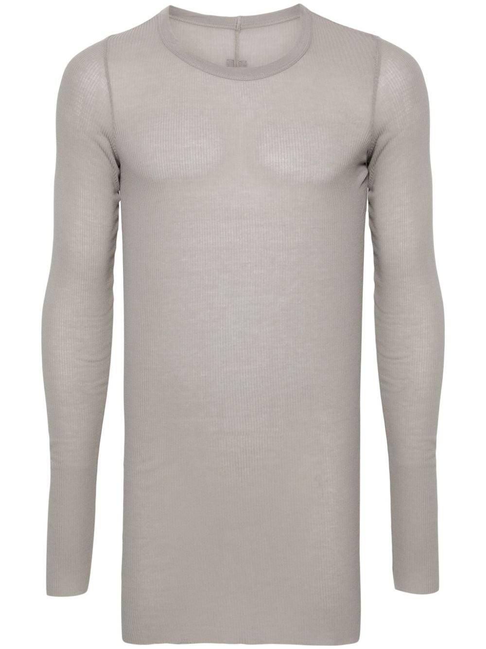 Rick Owens long ribbed T-shirt - Grey von Rick Owens